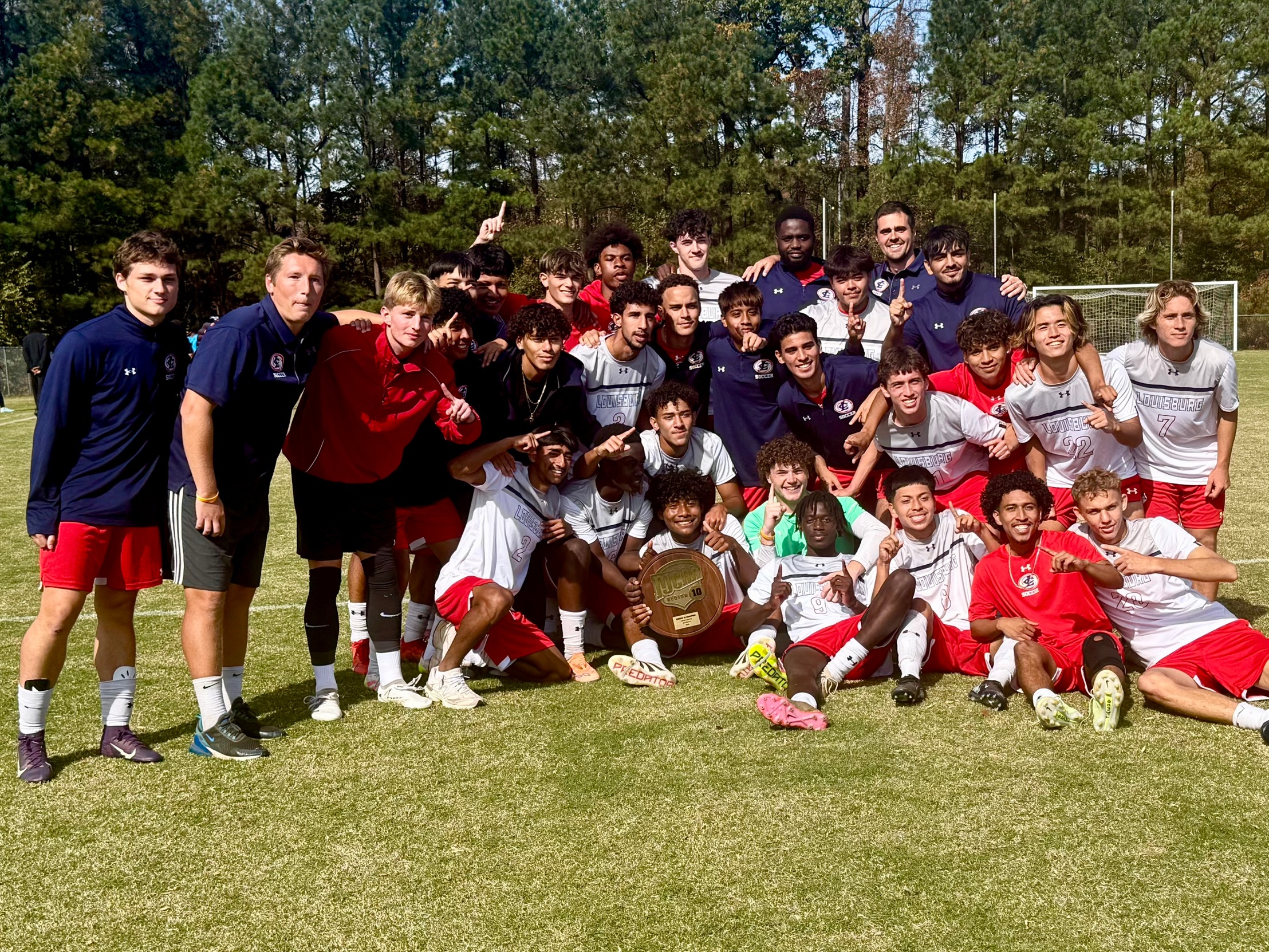 Louisburg wins the DII Region 10 Men's Soccer Tournament